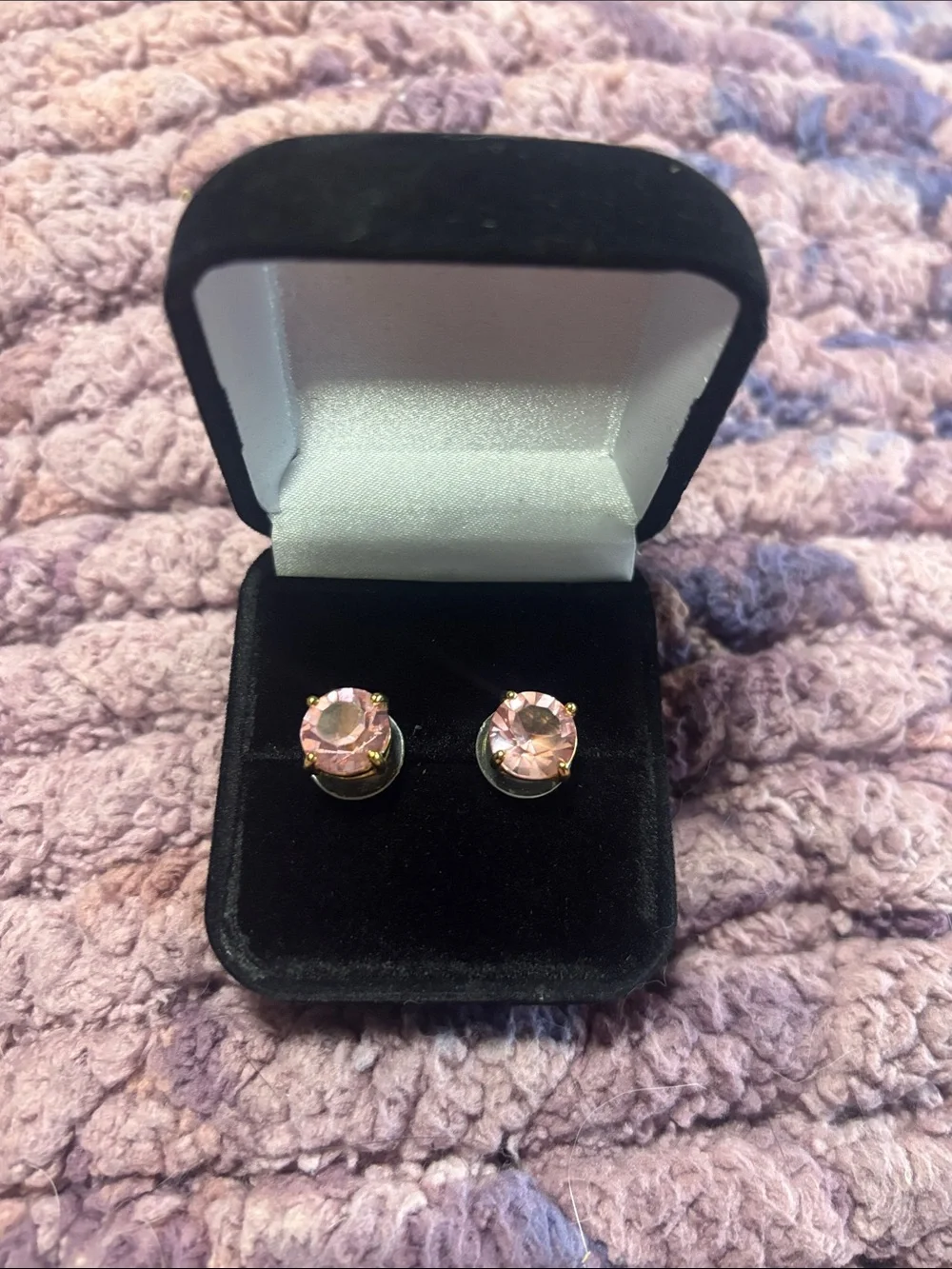 kate spade Pink Crystal Stud Earrings
